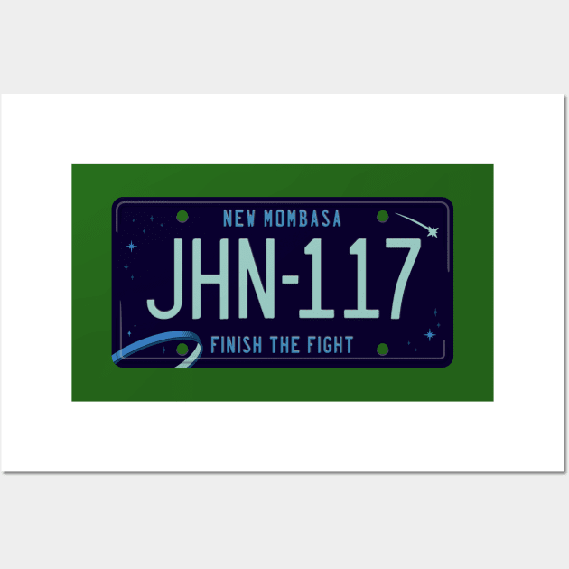 John 117 License Plate Wall Art by DCLawrenceUK